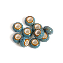 15#10pcs Special Round Retro Big Hole Ceramic Porcelain Bead Pendant Jewelry Making Beads Handmade Materials Bracelet Z036