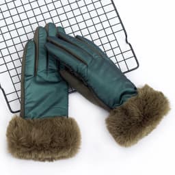 New Women Winter Light Water Proof Plus Cashmere Keep Warm Touch Screen Gloves Suede Fashion Big Plush Wrist