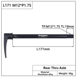 HEPPE MTB Road Bike Thru Axle Front Fork Shaft Skewers 12x100 12x110 Rear Thru Axle 12x142 12x148 Quick Release M12xP1.0/P1.75