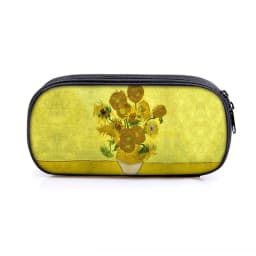 Van Gogh SunflowerThe Starry Night Paint Pencil Case Women Classic Oil Painting Stationary Bags Pencil Box School Supplies