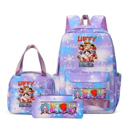 One Piece Backpacks Women Men Capacity School Bag Rucksack Printe Backbag Travel Daypack Male Backpack Mochila 3pcs