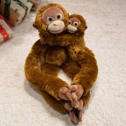 Creative Hanging Animal Plush Toys Lifelike Monkey Sloth Orangutan Doll Warm Mom-Child Hugging Doll Cuddly Home Decor Kid Gift