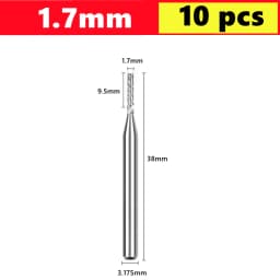 10pcs PCB Corn End Milling Cutter 0.5-3.175mm, 3.175mm (1/8) Shank Hard Alloy PCB Milling Cutter CNC Cutting Milling Cutter