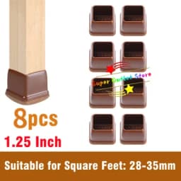 8PCS Soft Silicon Chair Leg Covers Felt Bottom Elastic Furniture Foot Protector Pads Anti-slip Table Legs Floor Protection Mat