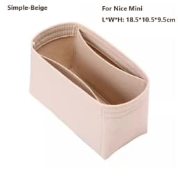 Felt Handbag Insert Bag Bag Support Storage Purse Liner Portable Organization Internal Bag for LV Nice Nano/Mini/BB/Vanity