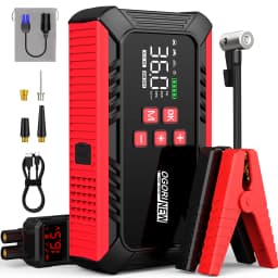 Jump Starter with Air Compressor 150PSI, 8000/9000A Portable Car Battery Booster (All Gas/16L Diesel)