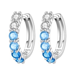 Orstarry S925 Sterling Silver Colorful Wavy Earrings Versatile Hoop Earrings For Women Jewelry Original Party Gifts