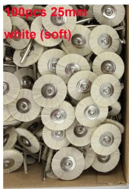 144PCS/100PCS Abrasive Brushes Wheel Set 19mm 22mm 25mm Jewelry Polishing Mop for Dremel Drill 2.35mm Shank Grinding Wheels