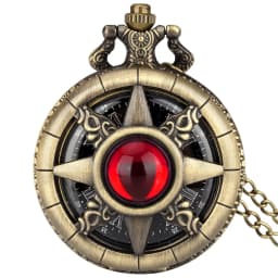 Hollow Sun Rhinestone Decorated Chic Bronze Quartz Pocket Watch Men Women Black Starry Roman Numerals Fob Chain Pendant Clock