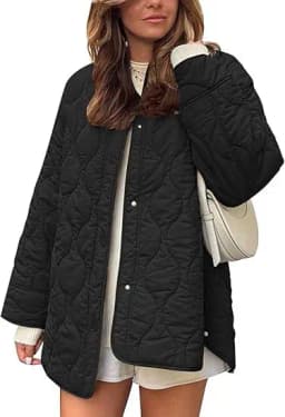 New Fashion Autumn Winter Women's Solid Color Long Sleeve O-neck Single-breasted Quilted Jackets Male Casual Trendy Simple Coats