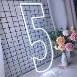 30inch Color-Changing Neon Sign Numbers - Free Standing & Hanging Option for Birthday Wedding Party Decor Lighting