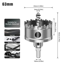 1pc 12-160mm TCT Carbide Hole Saw Drill Bit Hole Saw Cutter For Stainless Steel Metal Alloy Drilling