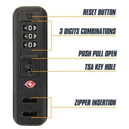 1/2Pcs Luggage Lock Embedded Luggage Combination Locks Suitcase Replacement Password Lock for Travel 3 Digit Self-Setting Lock