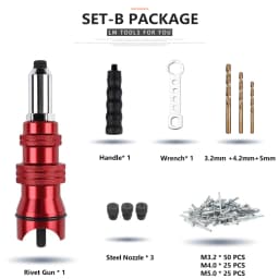 Upgrade Electric Rivet Gun 2.4mm-4.8mm Riveting Adapter Insert Cordless Drill Aluminum Rivet Nut Riveter Insert Nail Power Tools