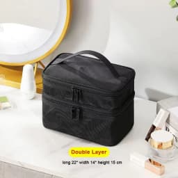 Women's Transparent Mesh Ideal for Cosmetics Makeup and Toiletries Kit for Travel Sales Success Make Up Organizer Bag