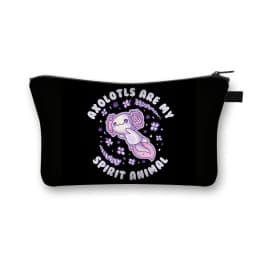 Cute Animal Sea Otters Axolotl / Ferret Pattern Cosmetic Bag Women Makeup Bags Zipper Cosmetic Cases Girl's Lipstick Holder Gift