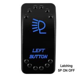 Waterproof Rocker Switch with Blue LED | 12V/24V Latching & Momentary (SPST/ DPDT) | for Marine, UTV, ATV, RZR, Automotive