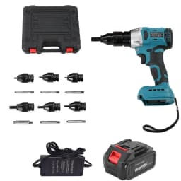 Heimerdinger Brushless Rivet Gun Blind Riveting Gun Flat Nuts Riveter Rivnut Tool Kit For M3 M4 M5 M6 M8 M10 M12 Pull Nuts