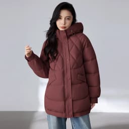 Women Down Cotton Jacket Winter Parka Coat New Mid Length Korean Loose Thick Winter Hooded Cotton Padded Jacket Female Outerwear