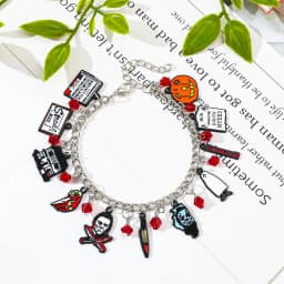 Halloween Michael Myers themed bracelet for European and American movies, Moonlight, Heart, Panic