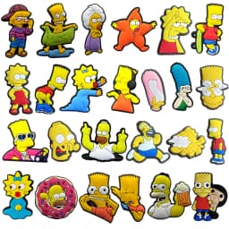 9-100pcs Cartoon Shoe Charms Set For Classic Clog Sandal Garden Shoes Decoration Accessories Buckle Friends Gifts