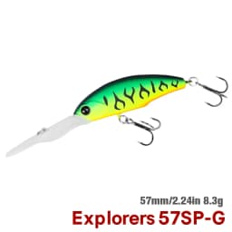TSURINOYA Dive 2-4m Suspending Minnow 57mm 8.3g EXPLORERS 57SP Long Casting Pike Bass Fishing Lure Artificial Hard Bait Jerkbait