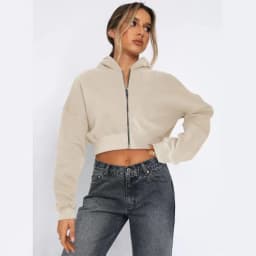 2025 Fall Winter New Arrival Women's Long-Sleeve Hoodie Zip-Up Cardigan Hooded Casual Jacket for Women Y2k Clothing Tops