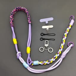 Multi-purpose Adjustable DIY Hand Braided Phone Lanyard Detachable Bag Strap Outdoor Anti-lost Shoulder Strap Accessories