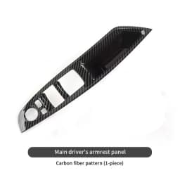 For BMW 5 Series F10 2011-2017 LHD Carbon Fiber Car Door Inner Handle Panel Trim Cover Interior Protector Stickers Accessories