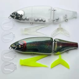 CF LURE Luminous Jointed Bait Floating 220mm 115g Shad Glider Swimbait Fishing Lures Hard Body Bass Pike Painting Flaw On Sale