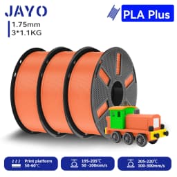 JAYO 3*1.1KG PLA + Filament 1.75MM PLA Plus 3D Printer Filament 1.1KG/roll For FDM Neatly Wound Coloful 3D Printing Material for 3D Printer & Pen