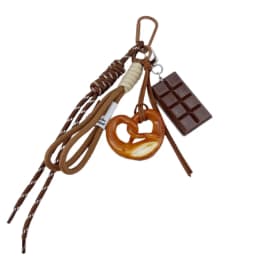 Korean Style Bread Bag Pendant Autumn-Winter Keychain Ornament Braided Rope Bag Pendant Alkali Water Bound Bread Multifunction