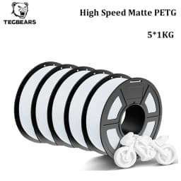 TECBEARS High Speed Matte PETG 3D Filament 1.75mm PETG Multi Color Combination Set FDM 3D Printer Materials DIY Gift 1KG/1Roll