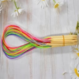 18Pcs/Set Circular Knitting Needles Bamboo Crochet Sewing Knitting Double Cusp Hooks Soft Tube Needle Craft Tools Set 40-120cm