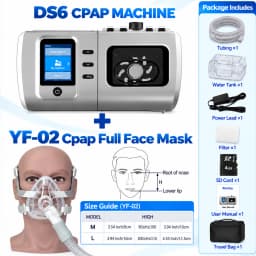 Resoxy DS6 Auto CPAP Machine 28dB Low Noise Automatic Pressure Adjustment Device Heated with SD-card For Home Travel Sleeping