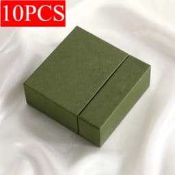10pcsFree Custom Mini Jewelry Packaging Box Paper Drawer Sponge Inside Ring Necklace Storage Christmas Gift Case Earing Card Bag