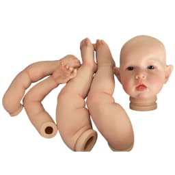 50CM/70CM Liam Bebe Reborn Doll Kits Handmade Painted/Unpainted Realistic Cute Newborn Doll Parts With Teeth Kit Bebé Reborn