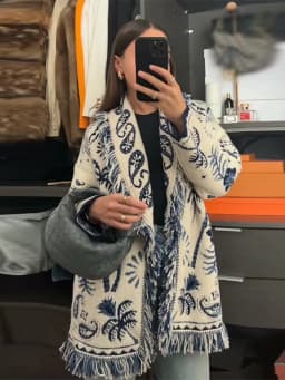 Knitted Jacquard Tassels Patchwork Cardigans Women Sweaters Long Sleeve V-neck Thicken Vacation Sweater 2025 Autumn Coats Tops