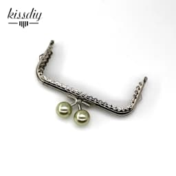 1PCS Super Lovely 10.5CM Silver Lace Pearl Bead Head Metal Purse frame Kiss Clasp DIY Bag Accessory