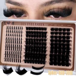 300D-60DLash Clusters With Spikes & Bottom Lashes Fluffy Volume Manga Natural Spiky Cluster Manga Lash D Curl Individual Lashes