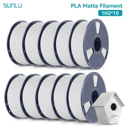SUNLU PLA Matte 10KG1.75mm ±0.03mm 1KG/2.2LBS 3D Printer Filament PLA High Transparency Fast 2-7 Days Delivery RoHS Reach