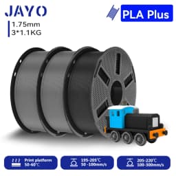 JAYO 3*1.1KG PLA + Filament 1.75MM PLA Plus 3D Printer Filament 1.1KG/roll For FDM Neatly Wound Coloful 3D Printing Material for 3D Printer & Pen