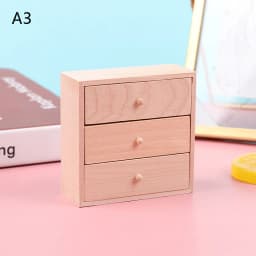 1/6 1/12 Dollhouse Miniature Bookcase Storage Rack Mini Wood Cherry Display Shelf Cabinet Cupboard Doll House Furniture Model