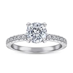 WUIHA Real 925 Sterling Silver Rose Gold Round 7MM VVS1 White Sapphire Created Moissanite Ring for Women Gift Drop Shipping