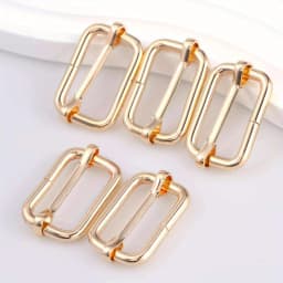 5pcs Metal Roller Buckle Ring for Belt Bags DIY Accessories Pin Buckle Multi-Purpose Webbing Slider for Strap Rectangle Buckle