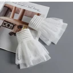 DIY Detachable Cuffs Cuff Extension Embroidery Lace Daisy Fake Sleeves Elastic Wild Wrist Pleated Organ Lolita Fake Sleeves