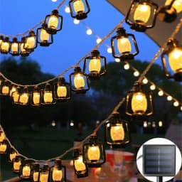 LED Solar Lamp String Lantern Bottle Retro Light String Christmas Decoration Lamp Garden Atmosphere Light Outdoor Camping Light