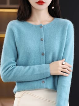 Long Sleeve 100% Merino Wool Sweaters Spring Autumn Women O-Neck Knitwear Tops Clothing Fashion Basic Tops