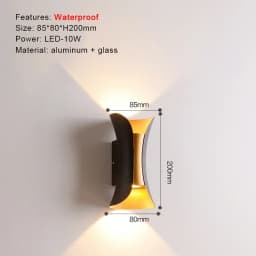 Round Square Modern Wall Lights Garden Porch Ip65 Waterproof Up Down Lighting Outdoor Led Bedroom Lamp Wall Decor