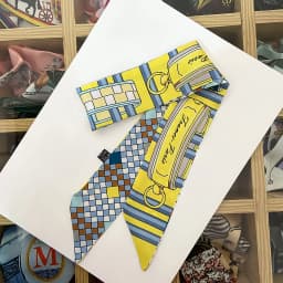Printed Silk Scarf for Women Summer Lightweight Neck Scarf Collar Bandana Bag Strap Decorative Present Gift Accessories